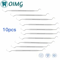 10pcs Stainless Steel Dental Tool Dentist Teeth Clean Hygiene Explorer Probe hook Pick dentists instruments teeth cleaning tool