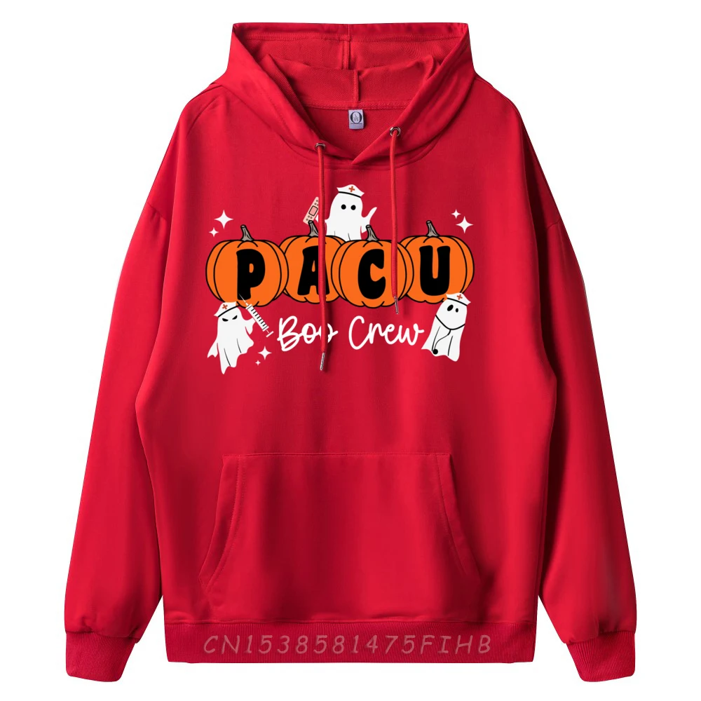 Pacu Boo Crew Ghost Pumpkin For Pacu Nurse Halloween Mens Korean Fashion Adult Gifts For Men Pullover