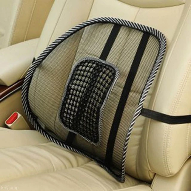 Motor Trend MeshBreeze Lumbar Back Support Pillow Car Seat Cushion (Beige)  