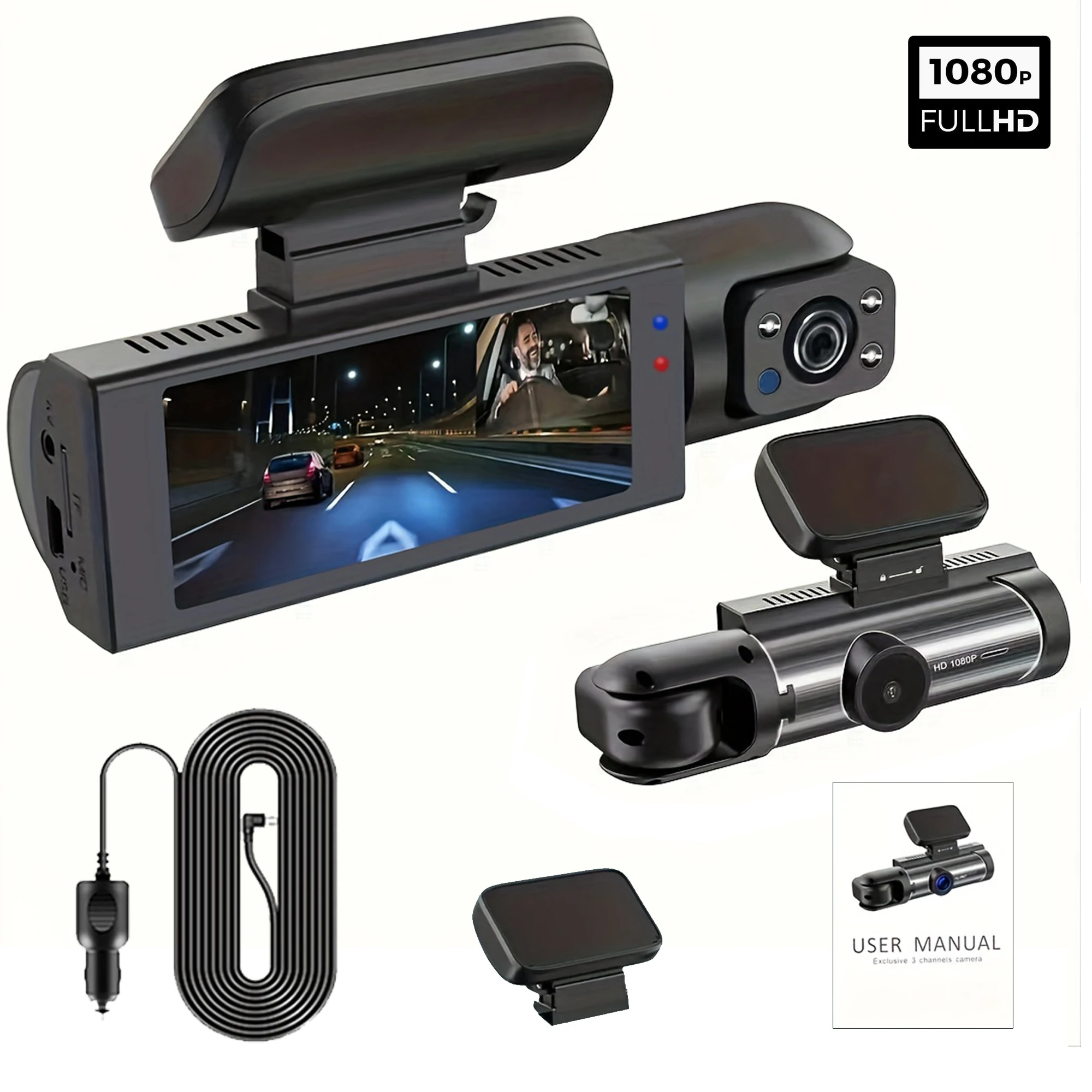 Lente Dual coche DVR FHD 1920*1080P cámara de salpicadero cabina Dashcam vehículo Video Dash Cam grabadora de conducción Interior Mini Dvrs caja negra