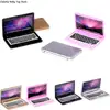 1:12 Scale Mini laptop computer doll house scene Miniature laptop computer simulation doll accessories for Living Room Decor 2