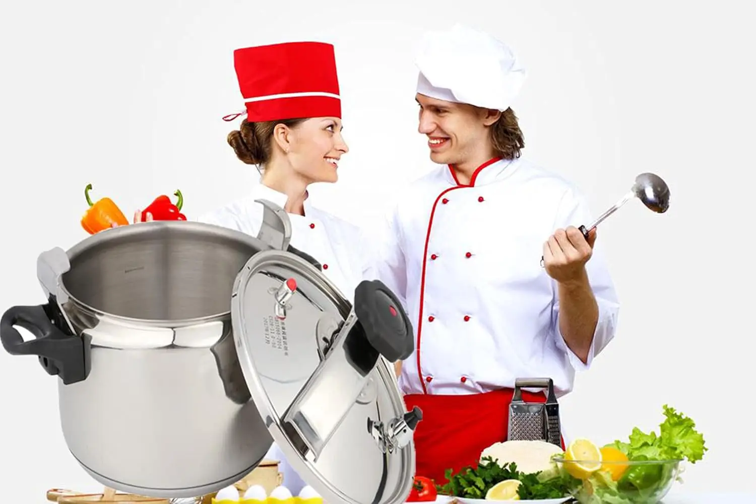 40  grande & stainless steel pressure cooker & large steamer cooking pressure ,safety lock Explosion 3