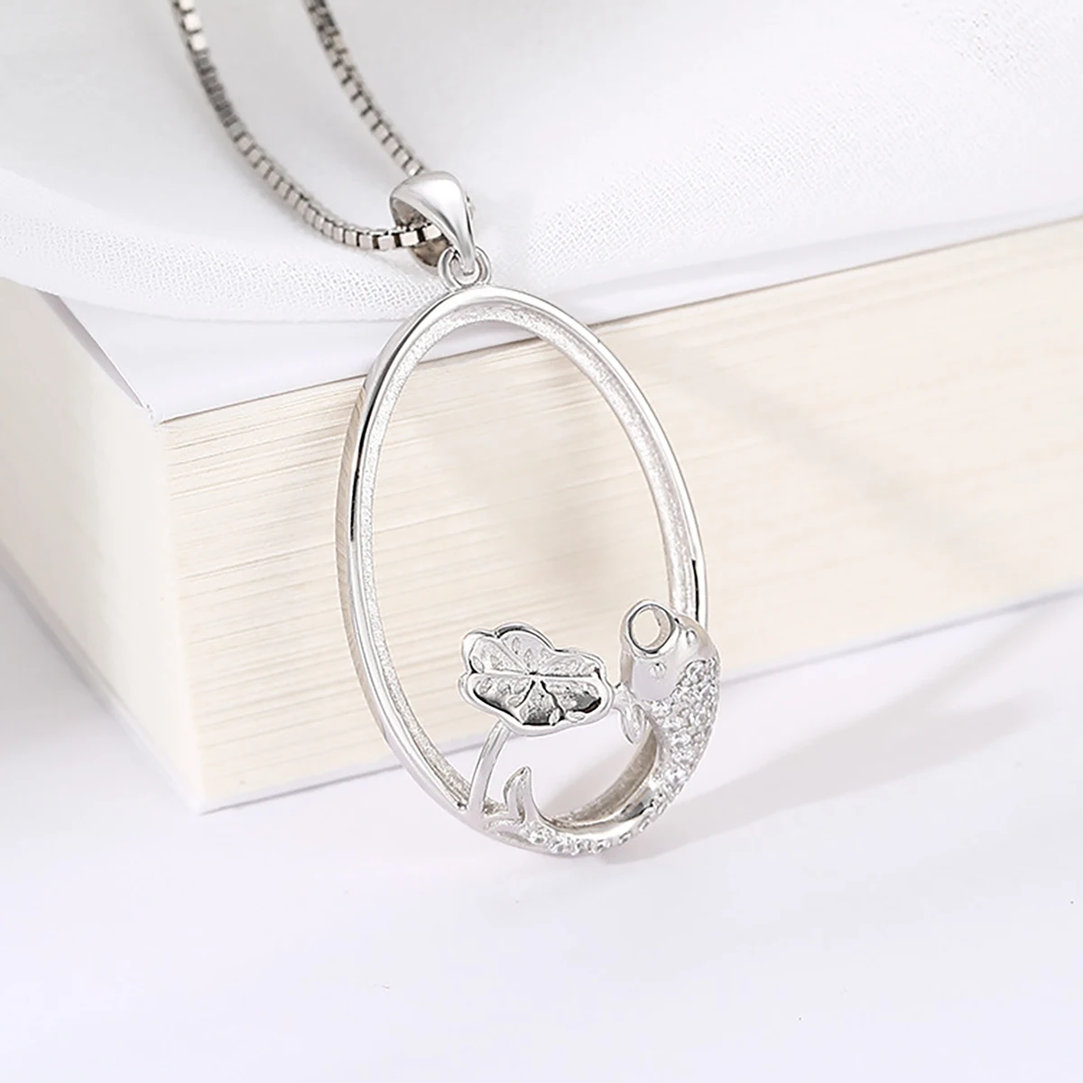 925 Sterling Silver Pendant Base Blank fit 10X14/12X16/13X18/15X20/16X26mm Oval Cabochon Base Pendant Setting DIY Jewelry Making