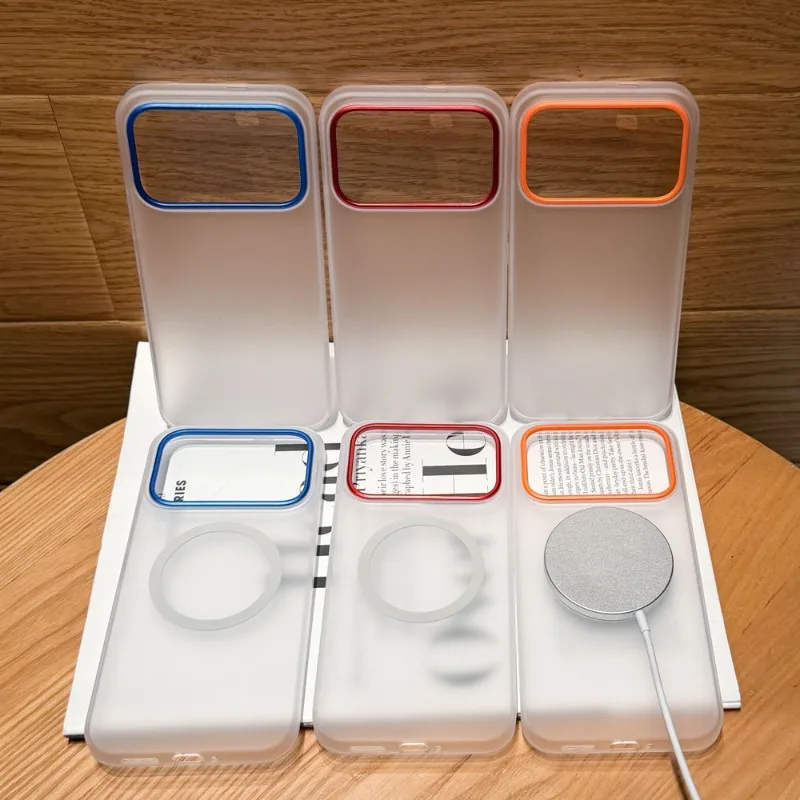 Ultra-Thin Magnetic Frosted Shockproof Case with Lens Protection