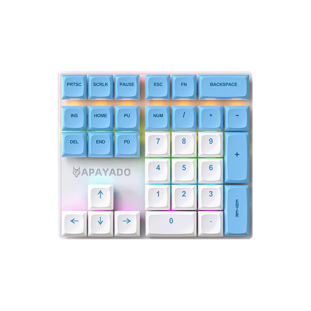 33 Key Wired Mechanical Numeric Keypad with Multicolor Lights Suitable for Finance Business Laptop Numeric Keyboard High Quality — view 6