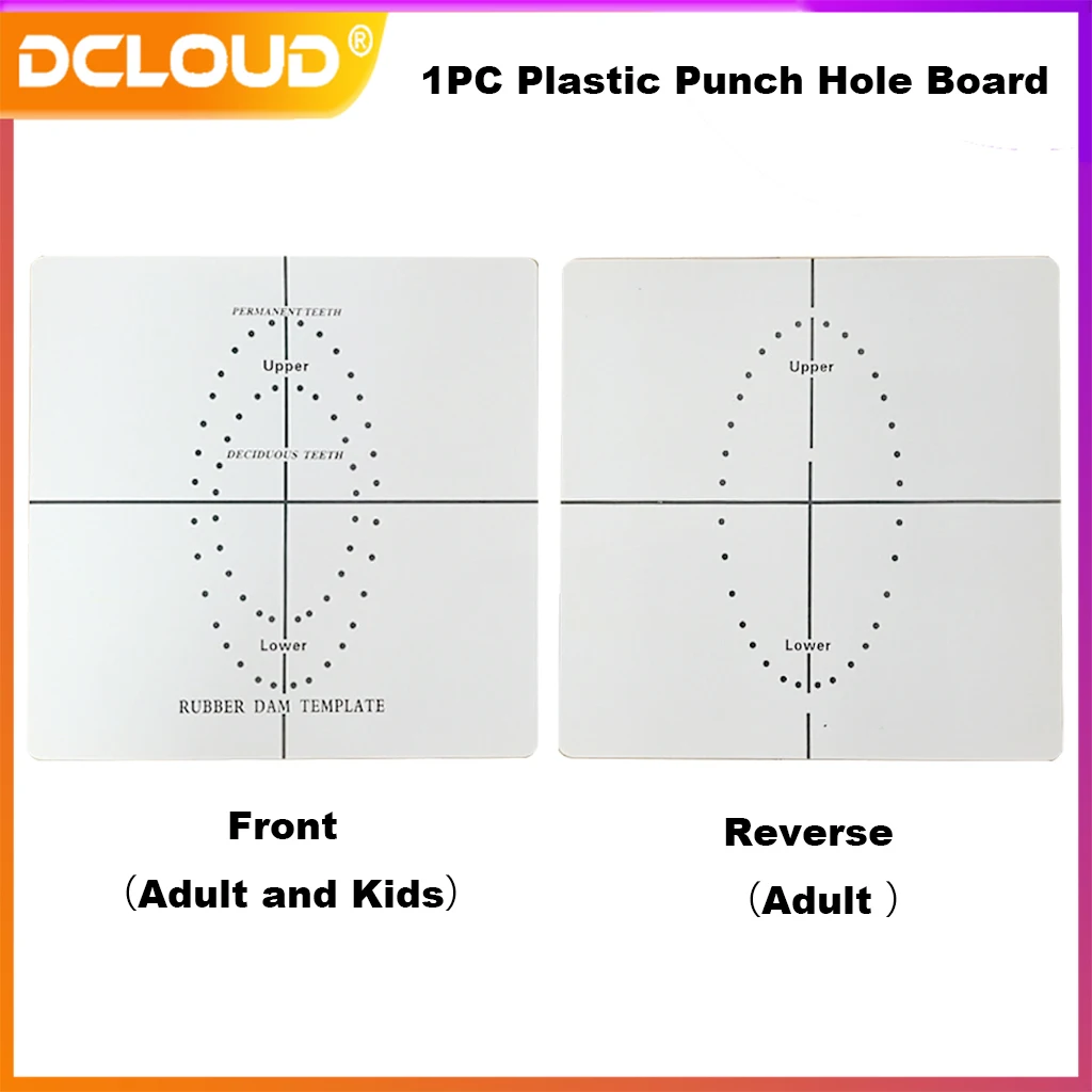 DCLOUD1PcPlasticDentalRubberDamTemplateEndodonticPunchHole