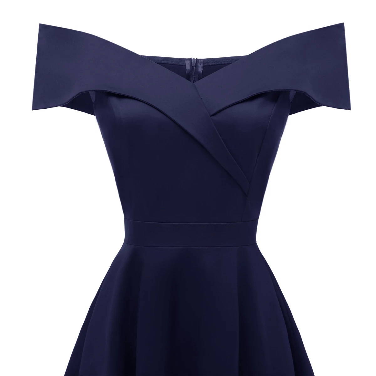 Women Prom Dresses Short V-Neck Satin Midi Party Plus Size