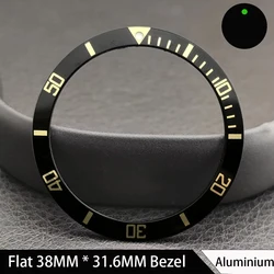 Fashionable Flat Aluminum/Ceramic Watch Bezel Insert - Men's 38mm Watch Accessory (NO.9 Aluminum)