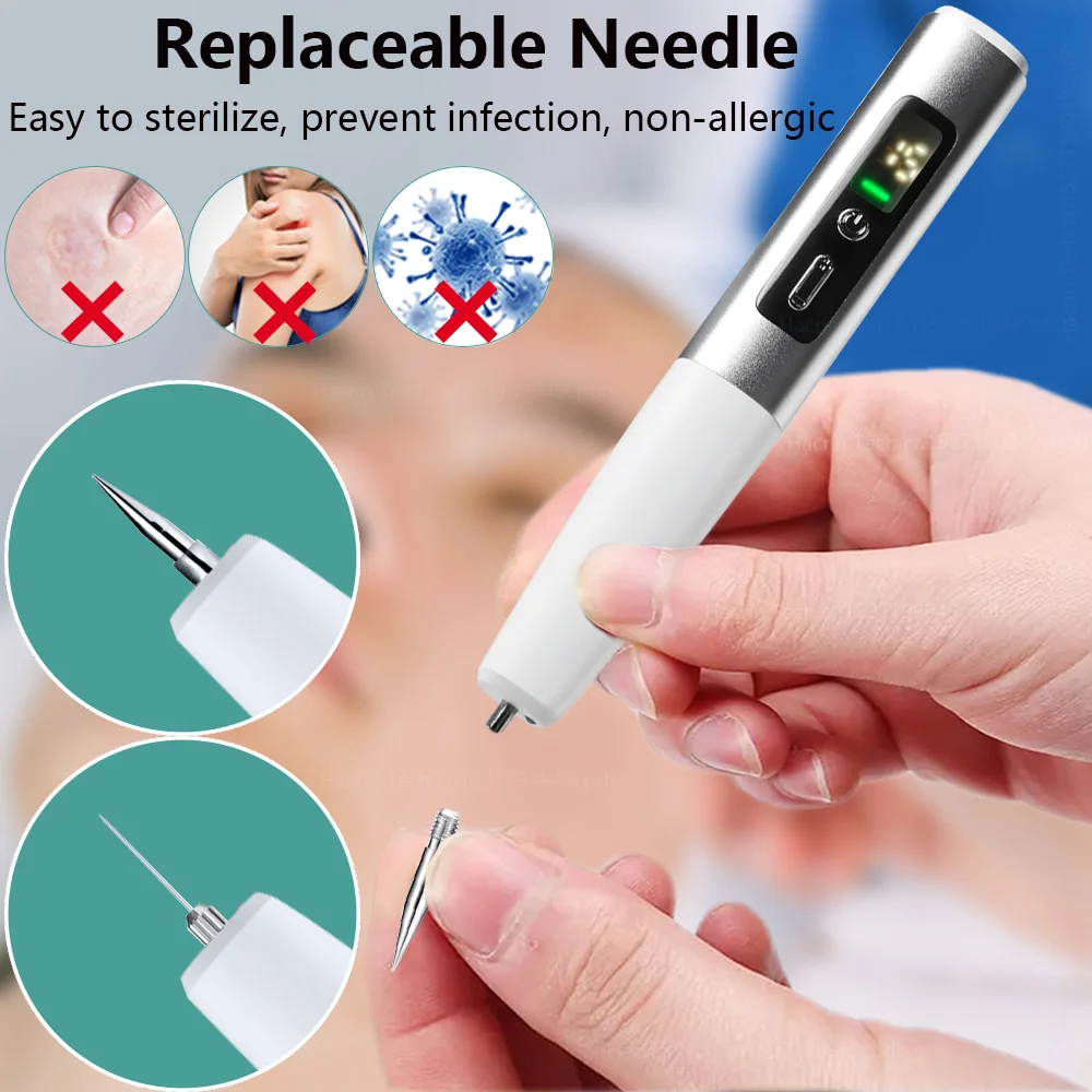 Laser Plasma Pen Electric Mole Remover Black Dots Wart Spot Freckle Dark Dot Nevus Flat Tattoo Skin Tag Removal