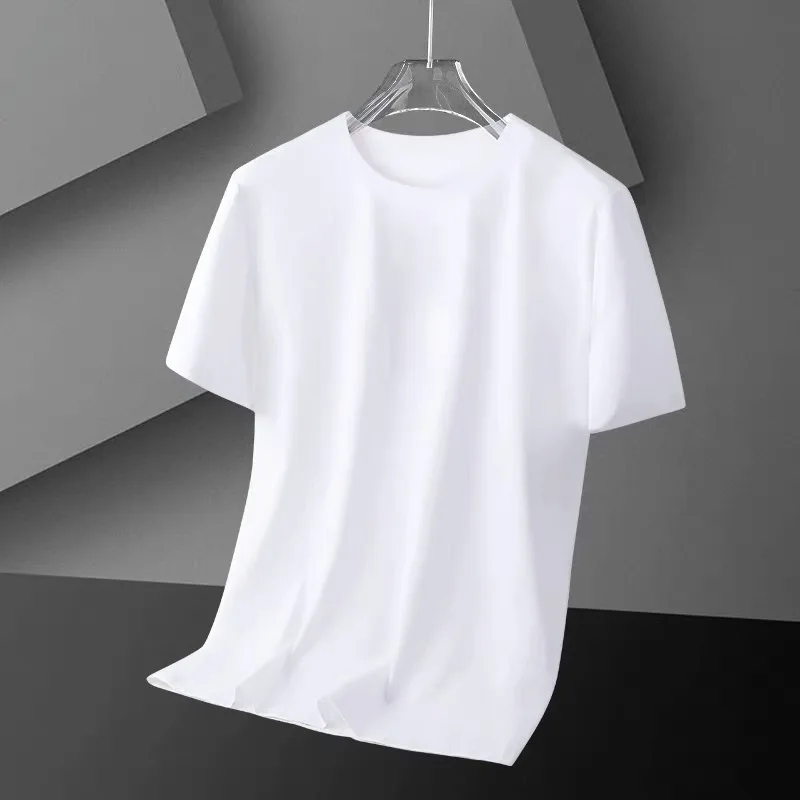 Pure white short t