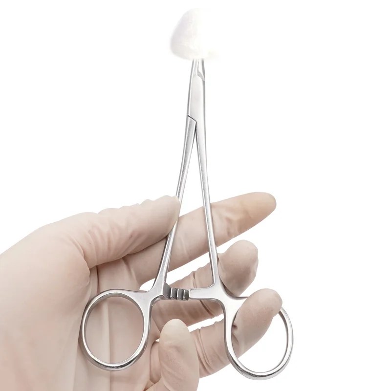 16Cm/18Cm Veterinary Surgical Needle Holder Forceps, Hemostatic Clamp Tool Handle Needle Clamp Suture Livestock Animal Tool 5