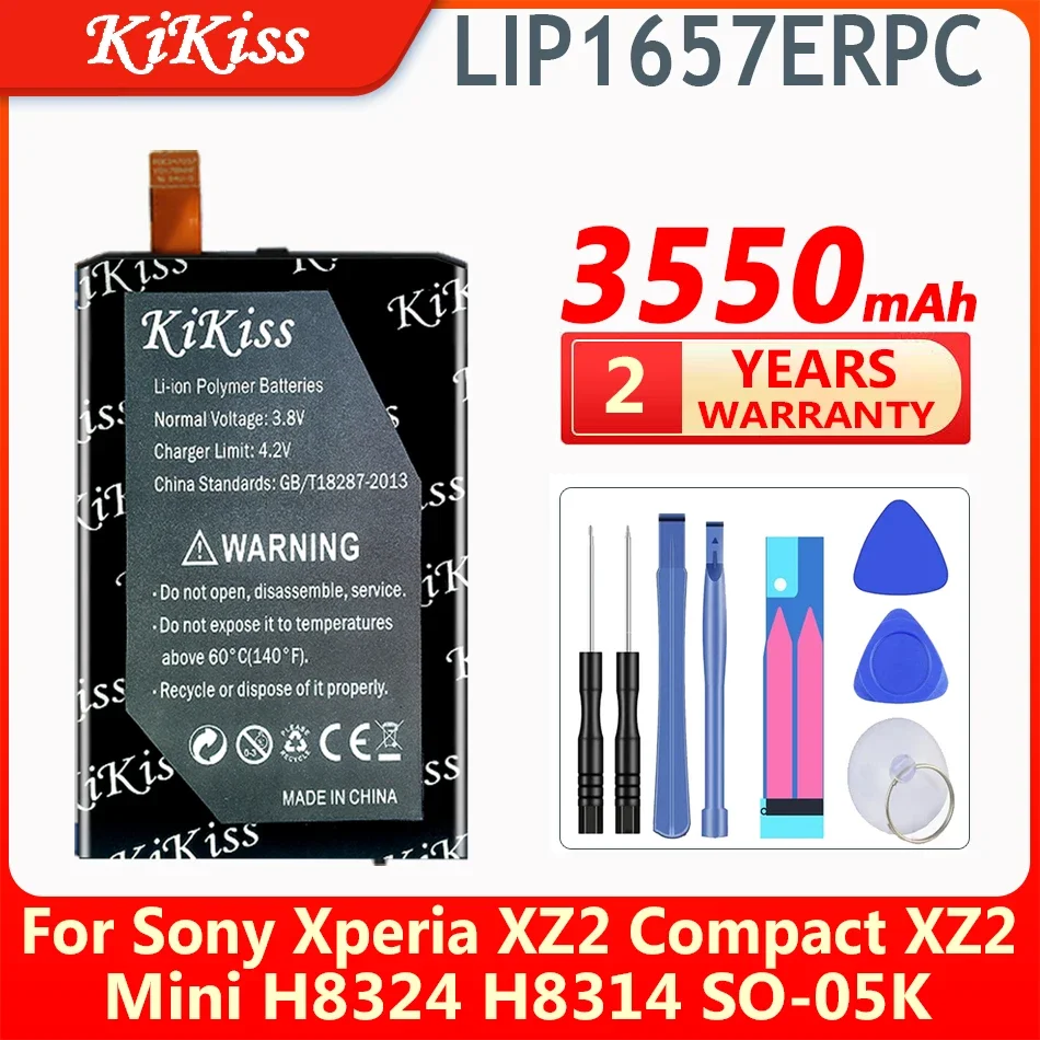 

KiKiss 3550mAh Replacement Rechargeable Battery LIP1657ERPC For Sony Xperia XZ2 Compact XZ2 Mini H8324 H8314 SO-05K XZ2Mini