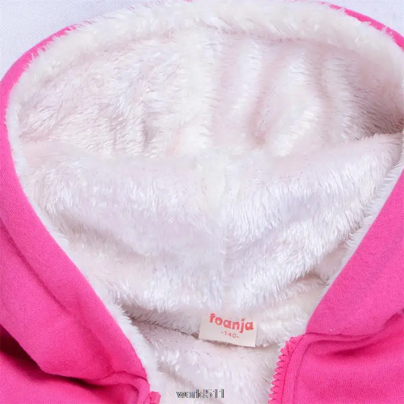 Children Sweater Hooded Sweatshirt Children Hoodie Toddler Sweatshirt Cotton Hoodie Children Sweatshirt Children Top Pullover Hoodie Stitch Baby Girls Cartoon Printed Plus Velvet Warm Girls Cotton Jacket