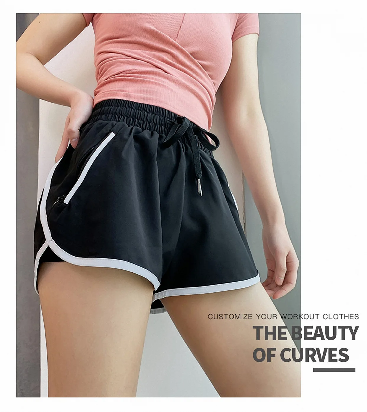 2022 New Spring and Summer Women's Elastic Anti-glare Outer Wear Loose and Thin Ultra-short Speed Training Shorts short pants