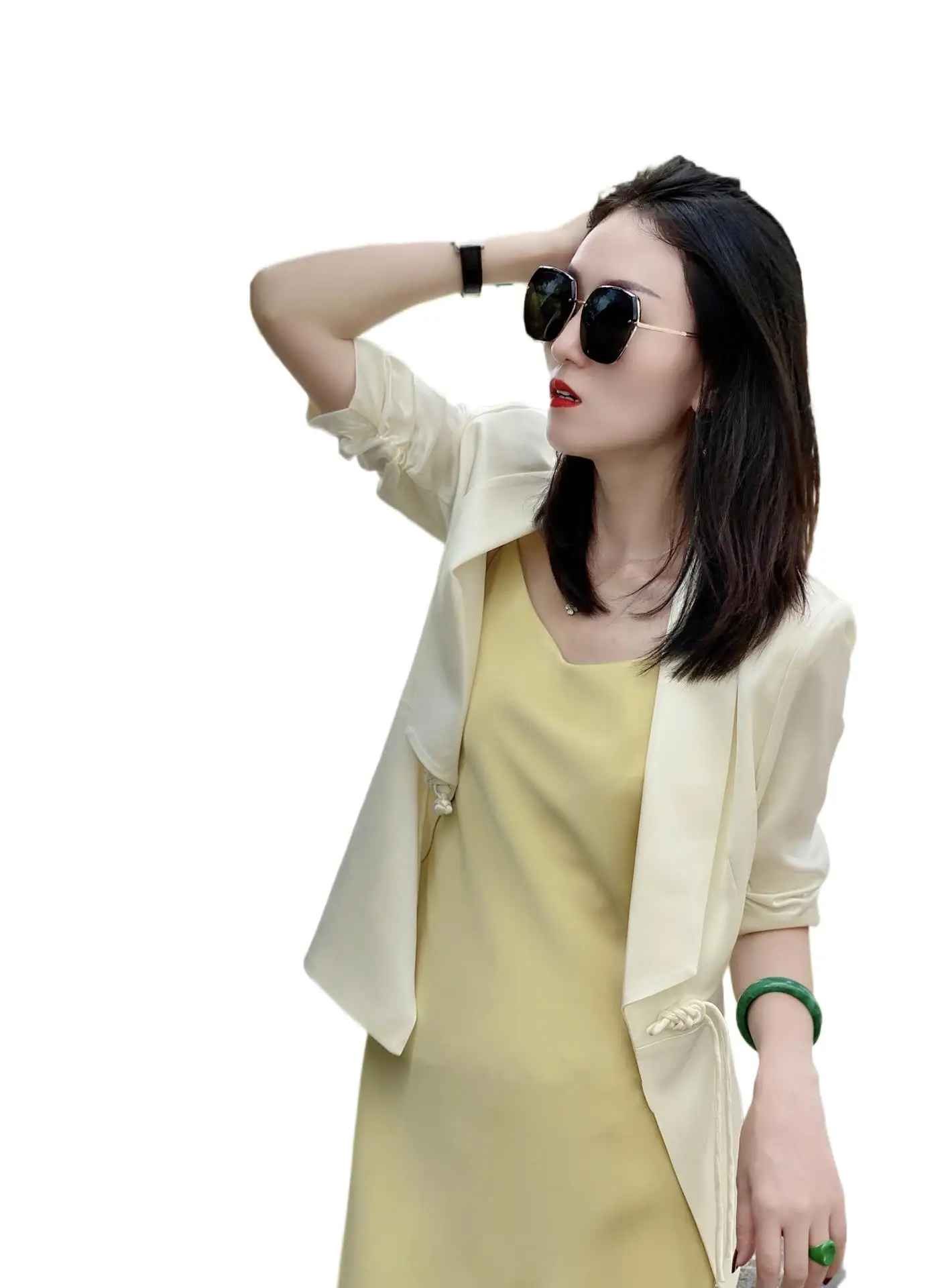 

2023 Women's Clothing Coat + strap dress suit