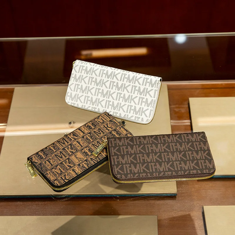 Women's Wallet Leather Long Paper Wallets For Women Card Holder Wallet Women With Zipper High-Capacity Men's Wallet Women Purses