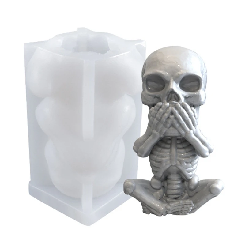 Halloween Skull Silicone Mold Resin Epoxy Casting Making DIY Soap