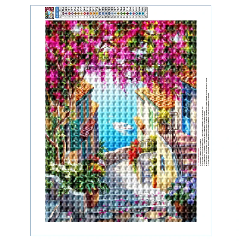 5D DIY Diamond Painting Landscape Animal Flowers Cross Stitch Kit Full Round Diamond Embroidery Mosaic Picture Home Decor Gifts