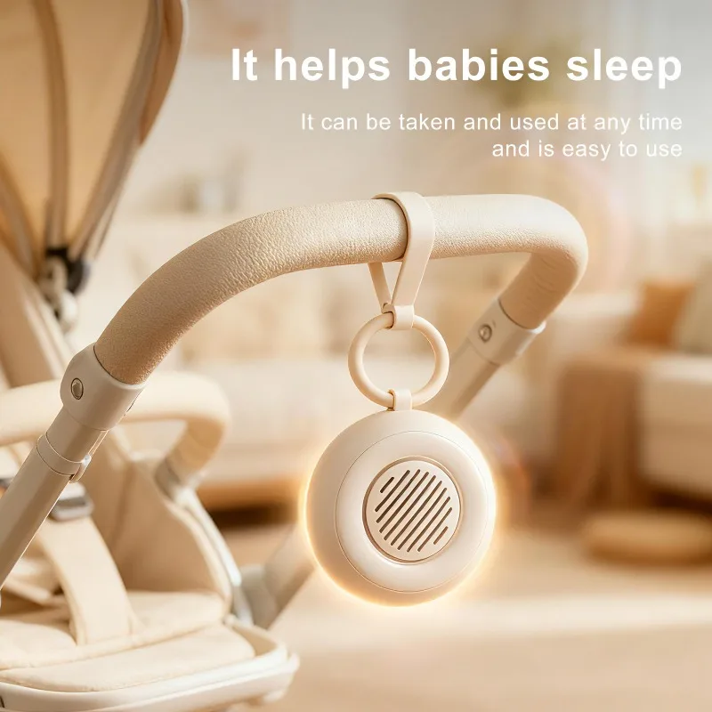 Portable Baby White Noise Machine with Light and 15 Soothing Sounds