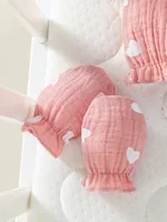 Baby Girls 4pcs Summer O-Round  Cotton Soft Printing Heart Streetwear Cute Bodysuit 6