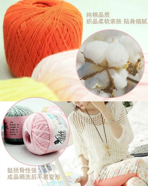 50g/Ball Crochet Cotton Yarn Lace Cotton Yarn Knitting Crochet Threads For  DIY Hand-knitting Yarn Accessaries Supplies - AliExpress