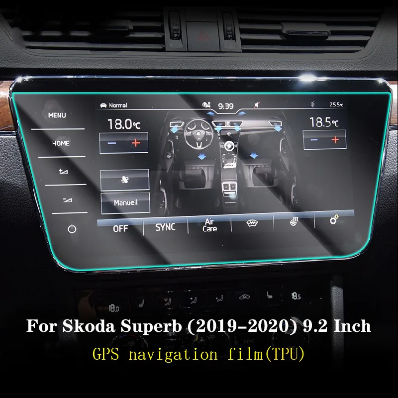 Auto GPS navigace ochranný filmovat LCD obrazovka TPU filmovat obrazovka ochránce anti škrábanec vnitřní 9.2inch pro skoda znamenitý 2019 2023