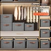 Folding Clothes Storage Box with Lid Multi-functional Wardrobe Storage Box for Underwear Sweater Home Cabinet Organizer 3
