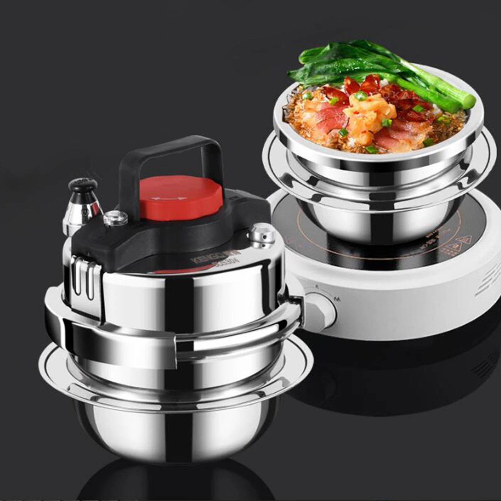 1.6L Outdoor Micro Pressure Cooker Kitchen Mini Cookware Cooking