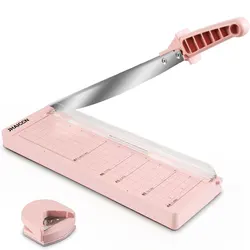 Enhanced Precision Paper Cutter - Features Rounded Corners, Handles Multiple Sheets, Ideal for Crafting and Labeling (862 - 2)