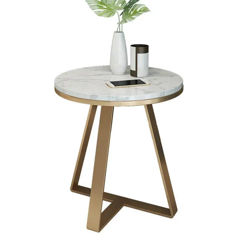 

YY Nordic Marble Corner Table Living Room Side Table Stone Plate Small Coffee Table Small round Table