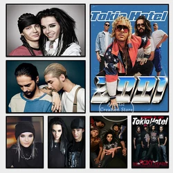 T-Tokio Hotel canvas Posters Bill Kaulitz Tom Singer German Band Monsoon Music Prints Wall Art Pictures Bedroom Club Home Decor