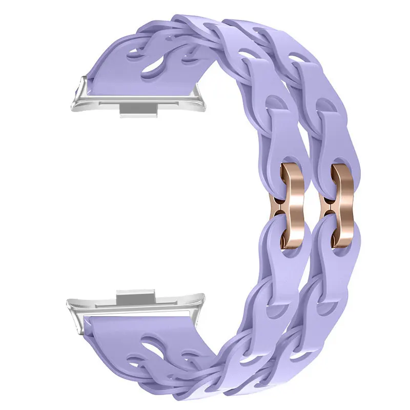 Colorful Hollow Out Silicone Strap Bracelet for Smartwatch Wristband Accessories