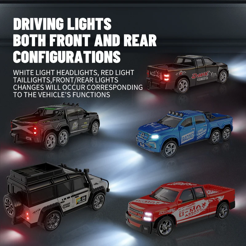Mini Rc Vehicle Racing 4 Way Drift Car 1:64 Bolso pode tamanho brinquedo de controle remoto para interior ao ar livre 3 + crianças vermelhas