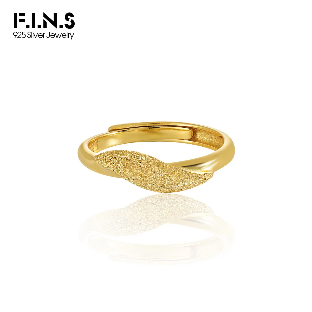 F.I.N.S 오리지널 디자인 질감 S 조정 가능한 핑거 파인 쥬얼리, 브러시 ..