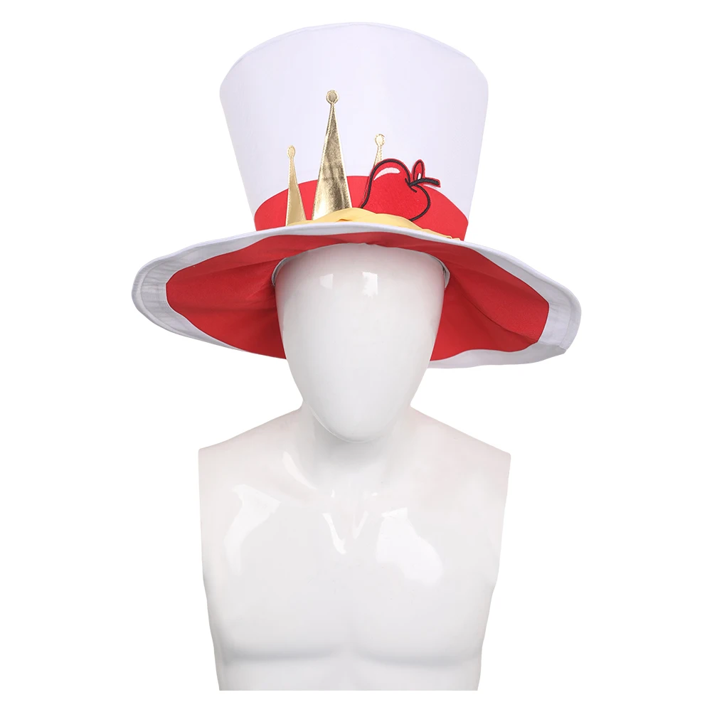 Lucifer Cosplay Hat Cap Costume Accessories Adult White Top for Men Women Outfits Fantasy Halloween Carnival Party GiftsSuit