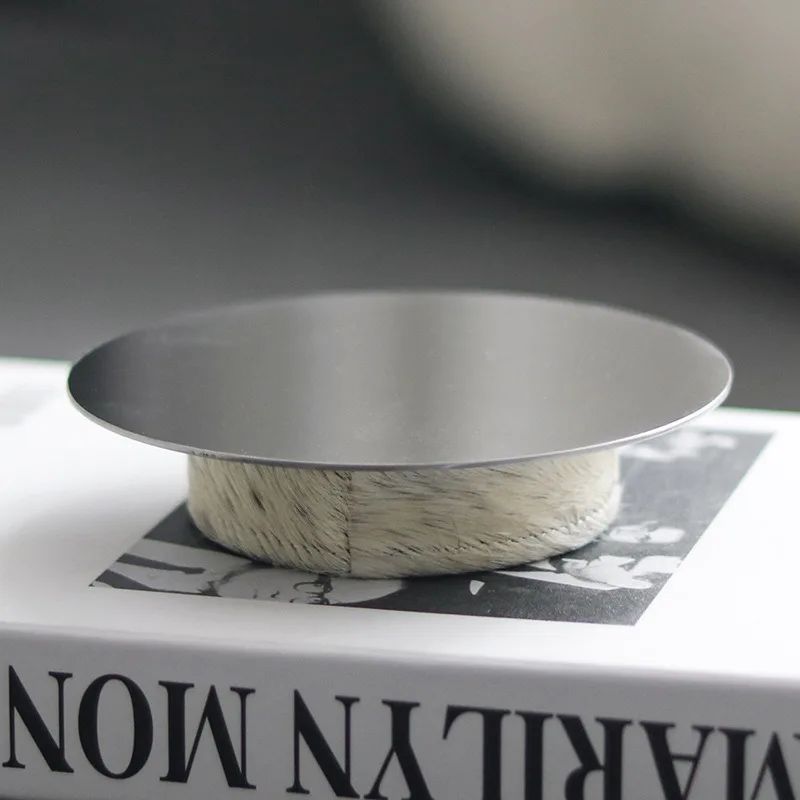 Stainless Steel Mirror Luxury Storage Trays Creative Round Shallow Desktop Storage Trays Modern Simple Fashional Home Decoration