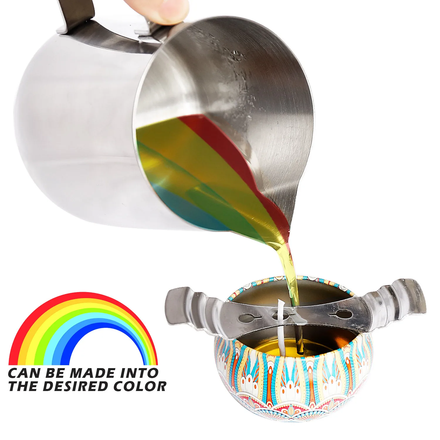Rainbow Colors Beeswax Candle Making Kit