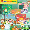 10 Set Reusable Kids Stickers Books Toys Novel DIY Sticker Matching Game Montessori Focus Learning Educational Toys For Children 5
