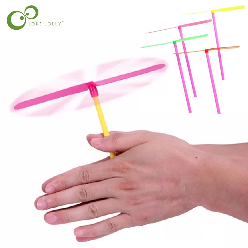 10/20pcs Colorful Plastic Bamboo Dragonfly Children Outdoor Flying Toys Classic Rotating Flying Propeller Toys Kids Toy Gift DDJ