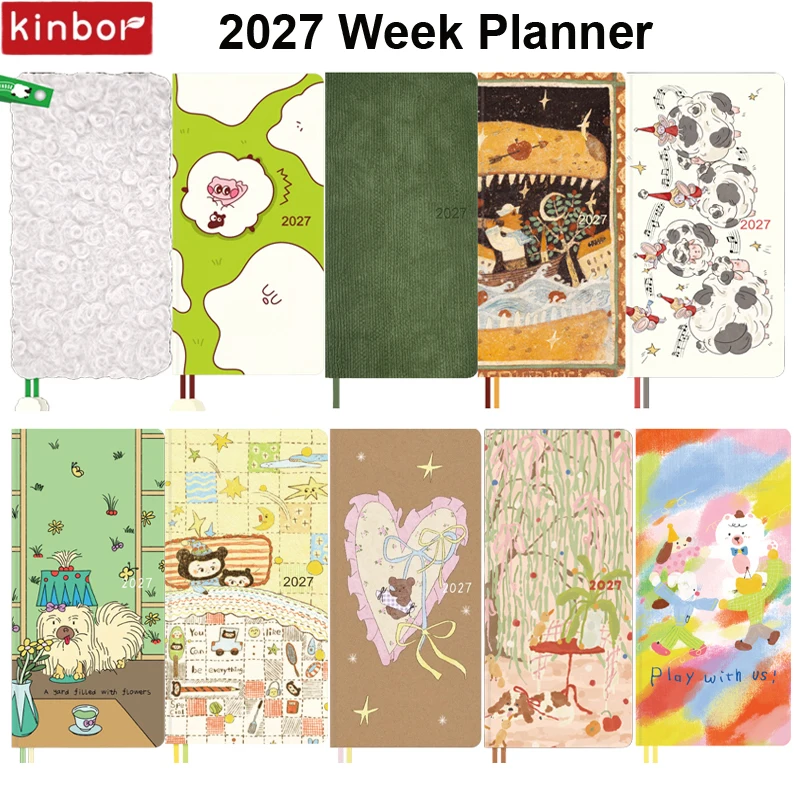 Kinbor 2026 Slim Portable Week Planner & Journal