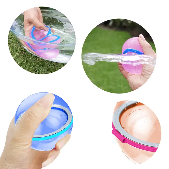 Splash Balls Water Bomb Reusable Water Balloons Absorbent Ball Outdoor Pool Beach Play Toy Pool Party Favors Water Fight Games 5
