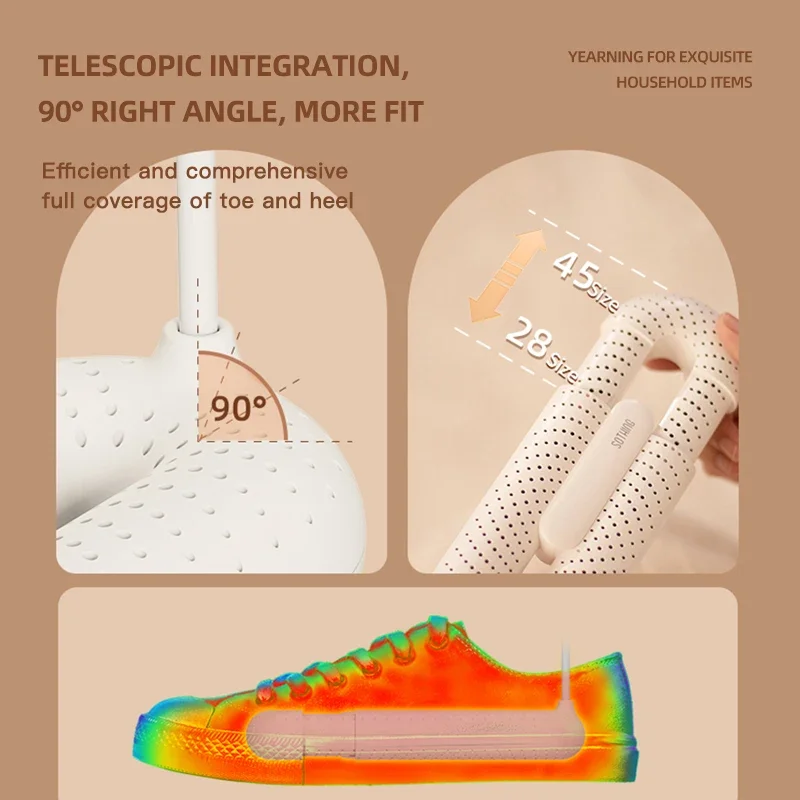 Youpin Sothing Shoe Dryer Loop Stretchable Electric Shoes Dryer PTC Heater Portable Multi-effect Sterilization Deodorization
