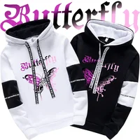 Manteau ample à capuche pour filles, mode urbaine, sweat-shirt à capuche avec lettres imprimées pour femmes, haute qualité Y2K, Style coréen, sweat-shirt à manches longues 1