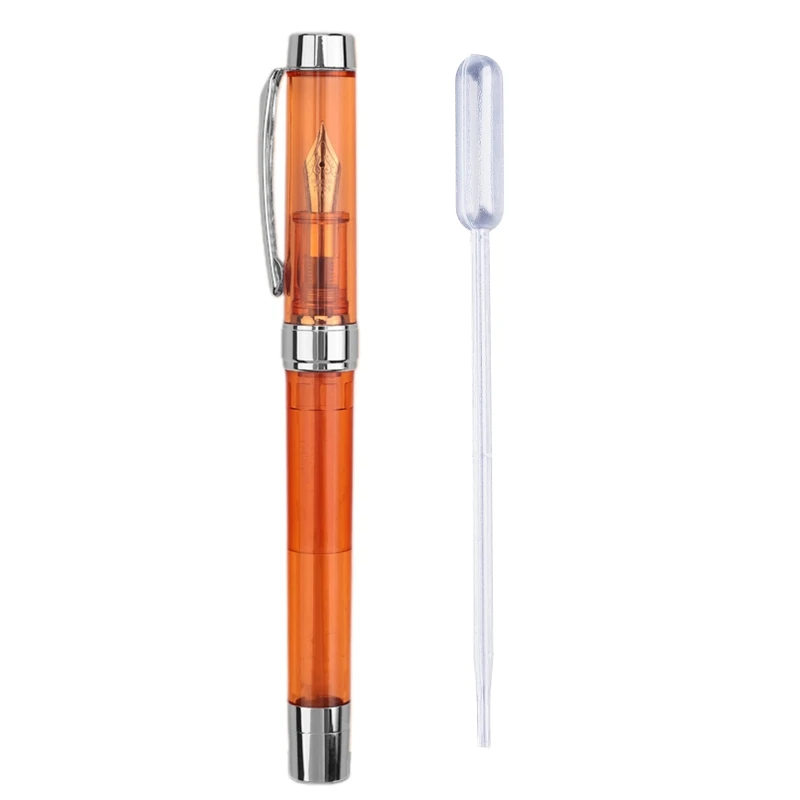Acrylic Fountain Pen Transparent Pen Barrel Remove to Refill Calligraphy Ink Pen 3