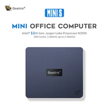 Beelink-Mini ordenador de escritorio con Windows 11, Intel Celeron N5095, DDR4, 8GB, 128GB, 16GB, 256GB, SSD, VS U59 GK Mini J4125