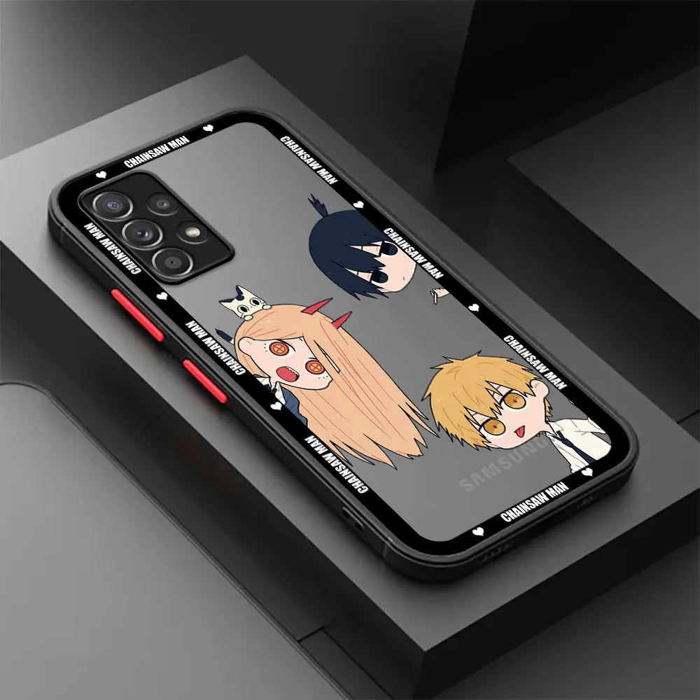 Anime Chainsaw Man Matte Phone Case Cover