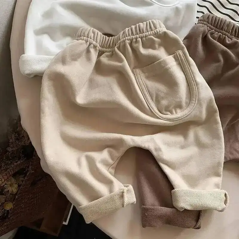 Frühling Herbst Baby pp Hosen 1-5y Jungen Mädchen Baumwolle gestreifte lose Harems hose Kleinkind täglich Säugling tragen Kinder kleidung neu – Detail 14