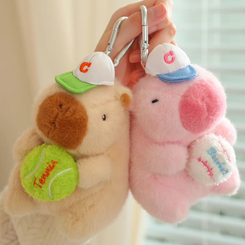 카와이 카피바라 봉제 인형 펜던트, 귀여운 동물 봉제 인형 장난감, 배낭 가방, 여아 및 남아용 선물, 15-48cm