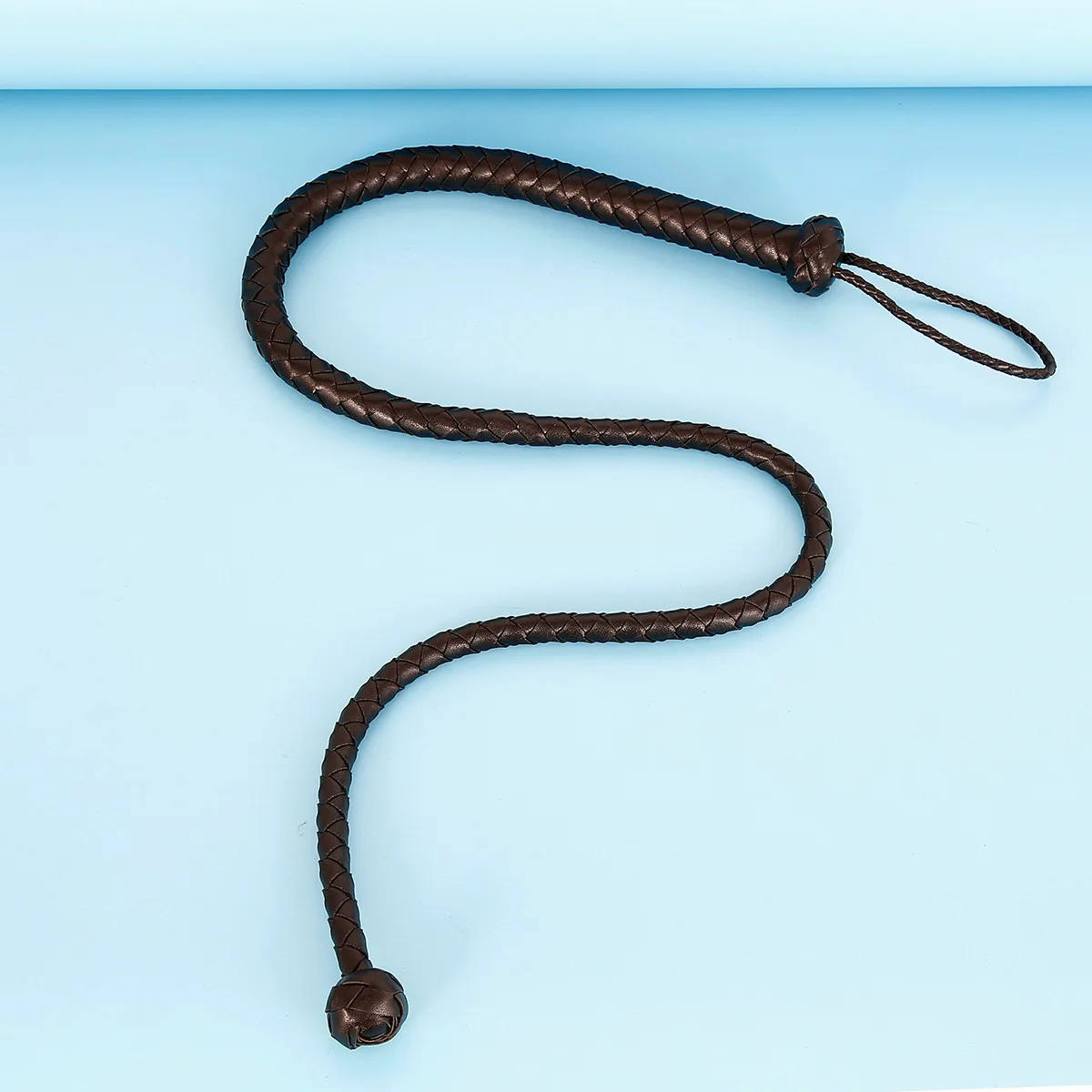 

124CM PU Leather Horse Whip,Specially Made Round Head Flogger Equestrian Whips Teaching Training Riding Whips