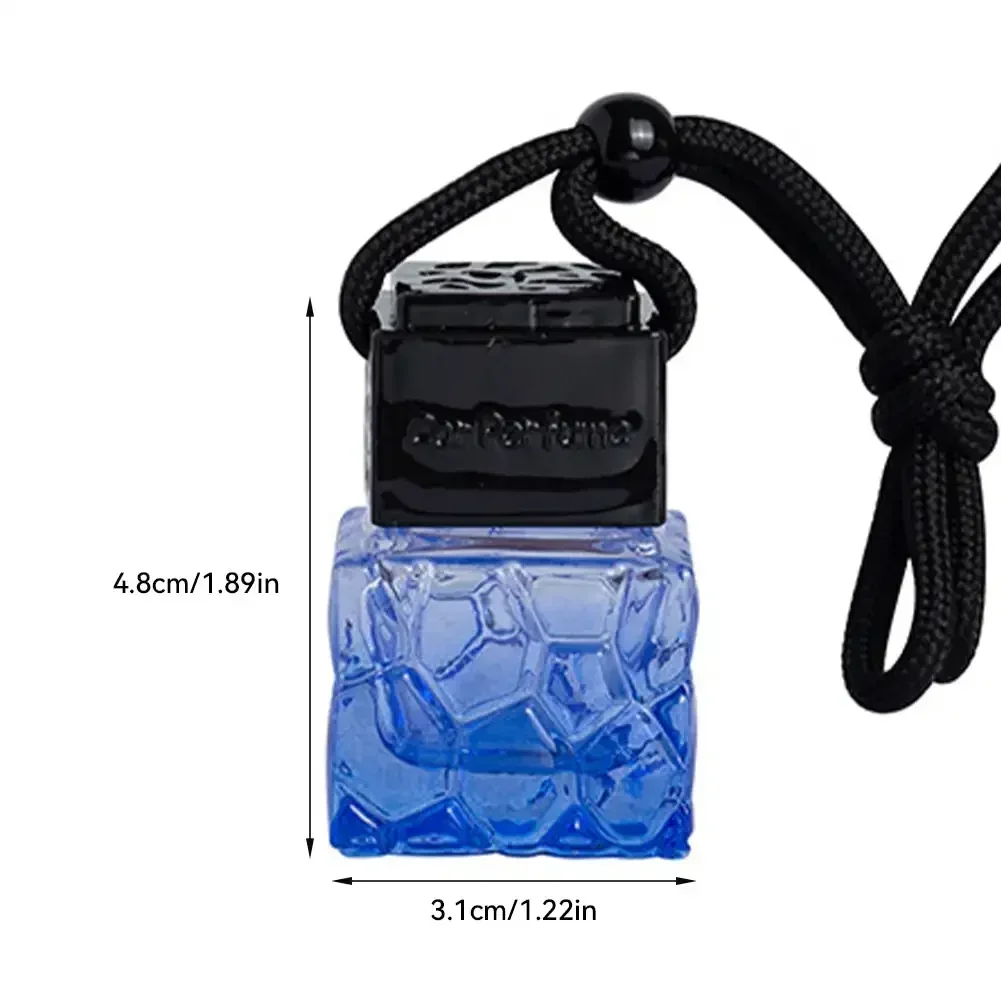 Glass Car Air Freshener Hanging Bottle with Black Cap